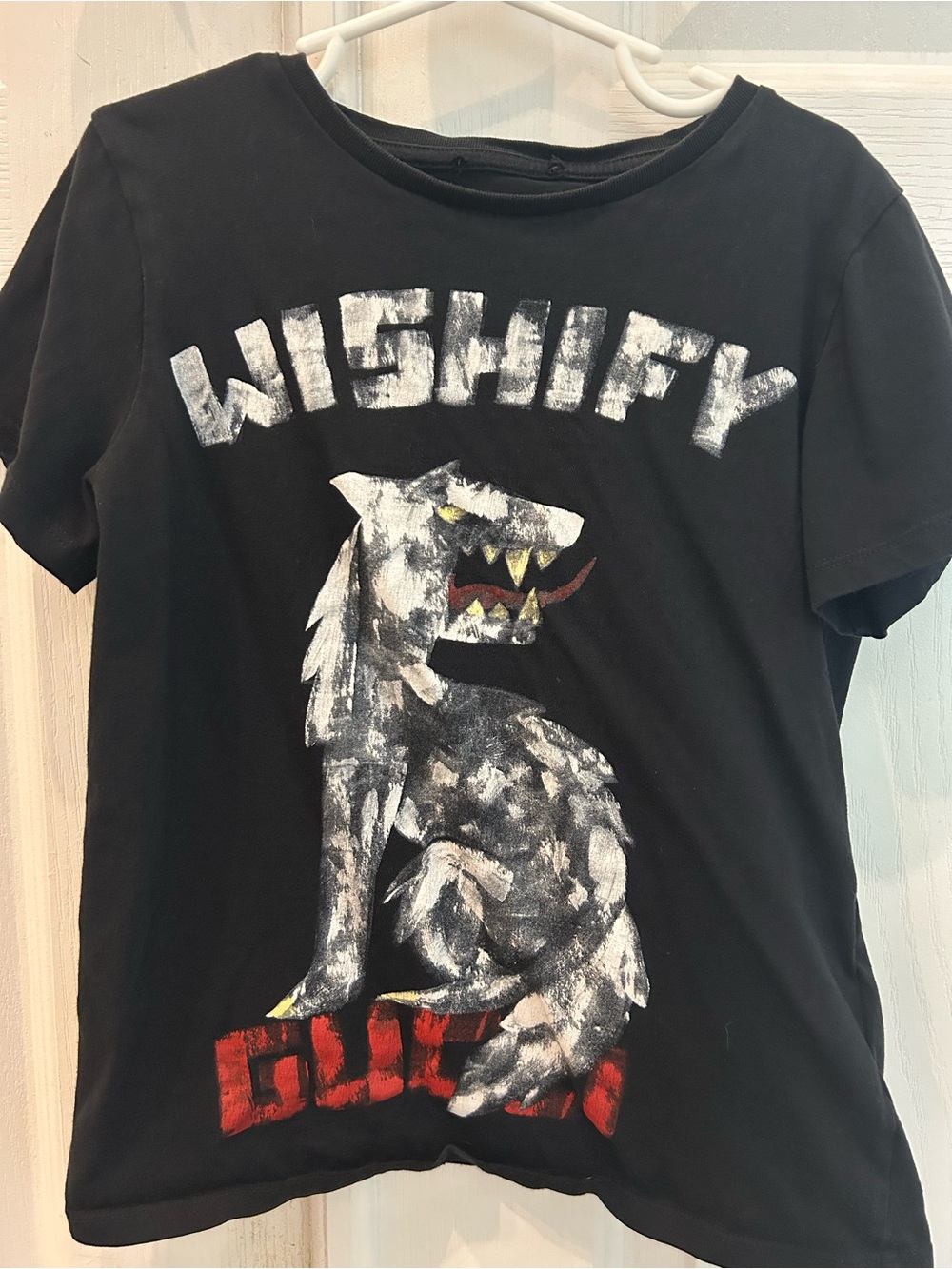 GUCCI Kids Wishify Wolf Graphic T-Shirt